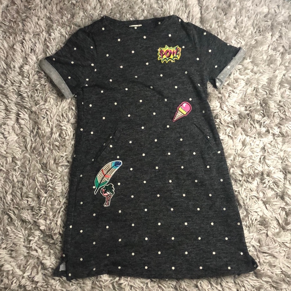 Monteau polka dot dress with pockets. Size 14